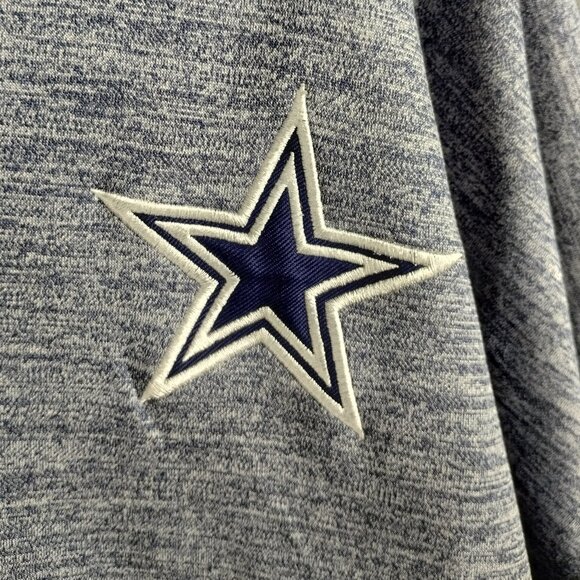 Dallas Cowboys Authentic Full Zip Fleece Jacket Grey Size 3XL - Picture 3 of 11